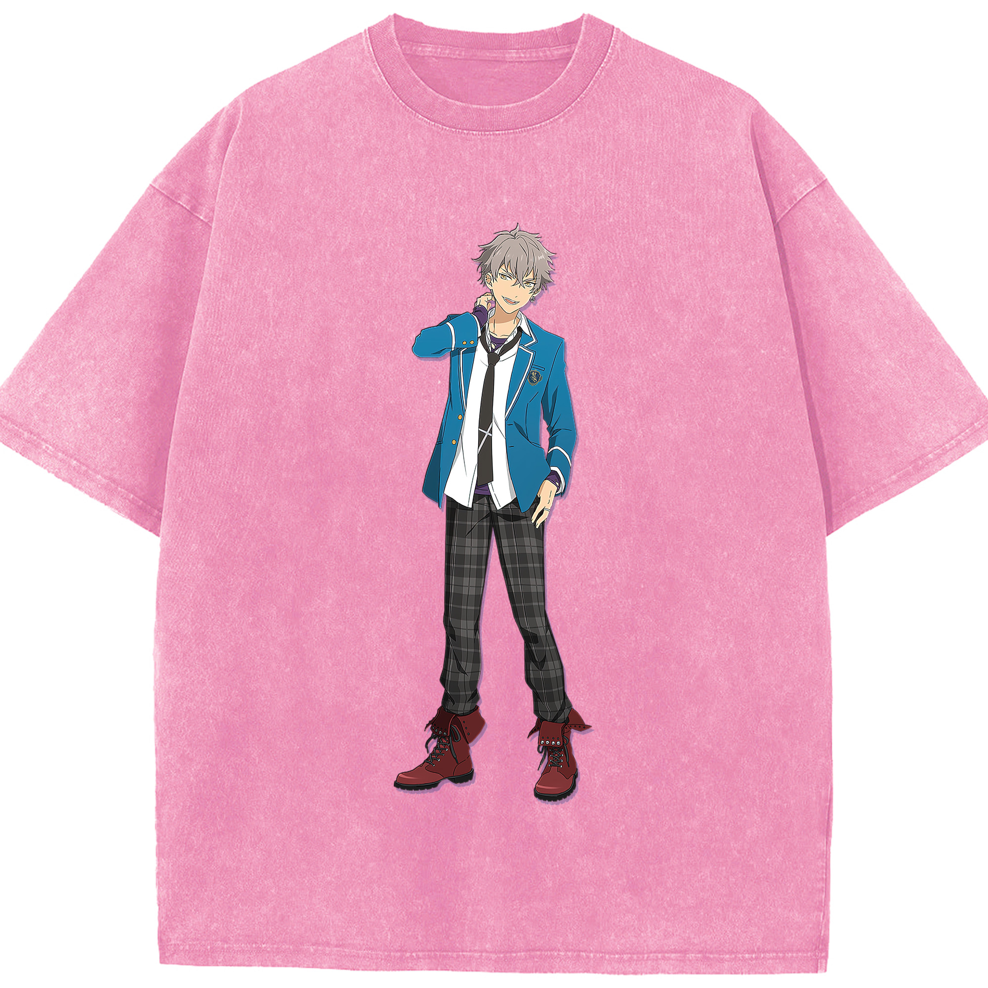 （画像用） あんさんぶるスターズ! Ensemble Stars 綿100% ヴィンテージ風 半袖Tシャツ（フロントプリント）